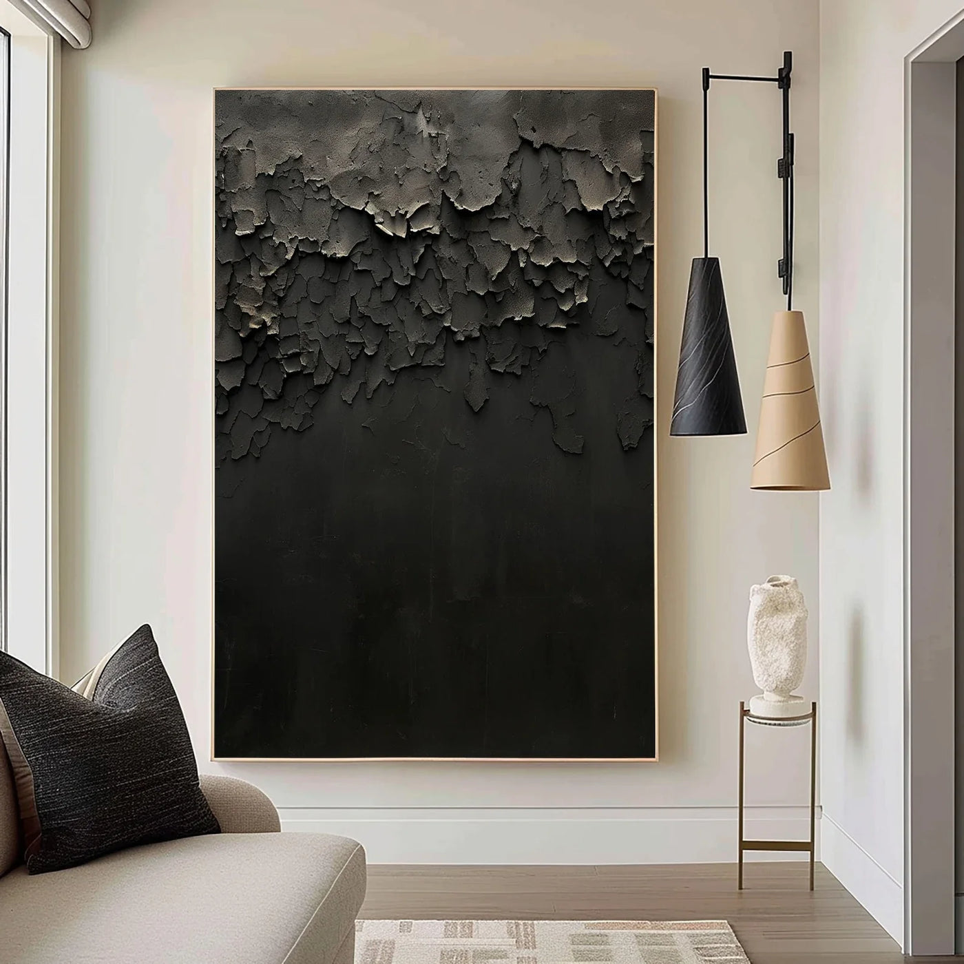 Textured Black Elegance | Monochrome Artistry