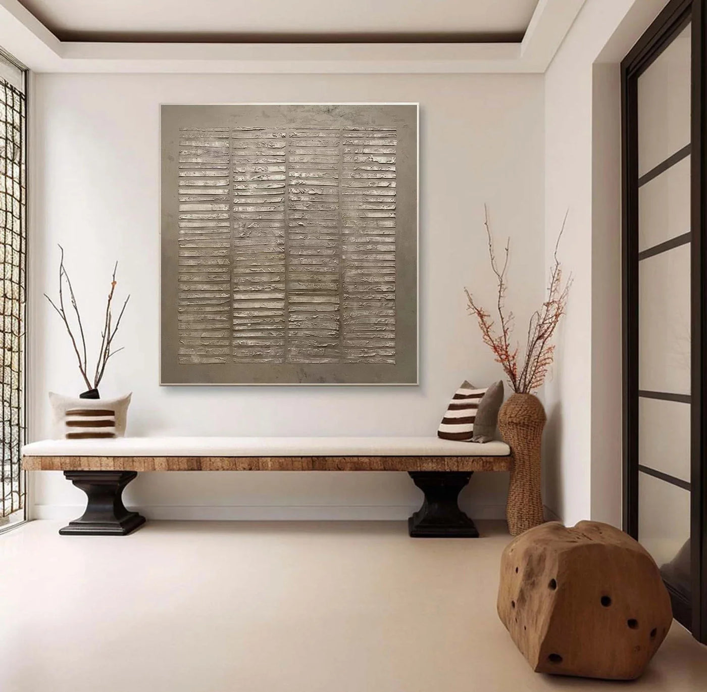 Textured Neutral Sophistication | Gray Beige