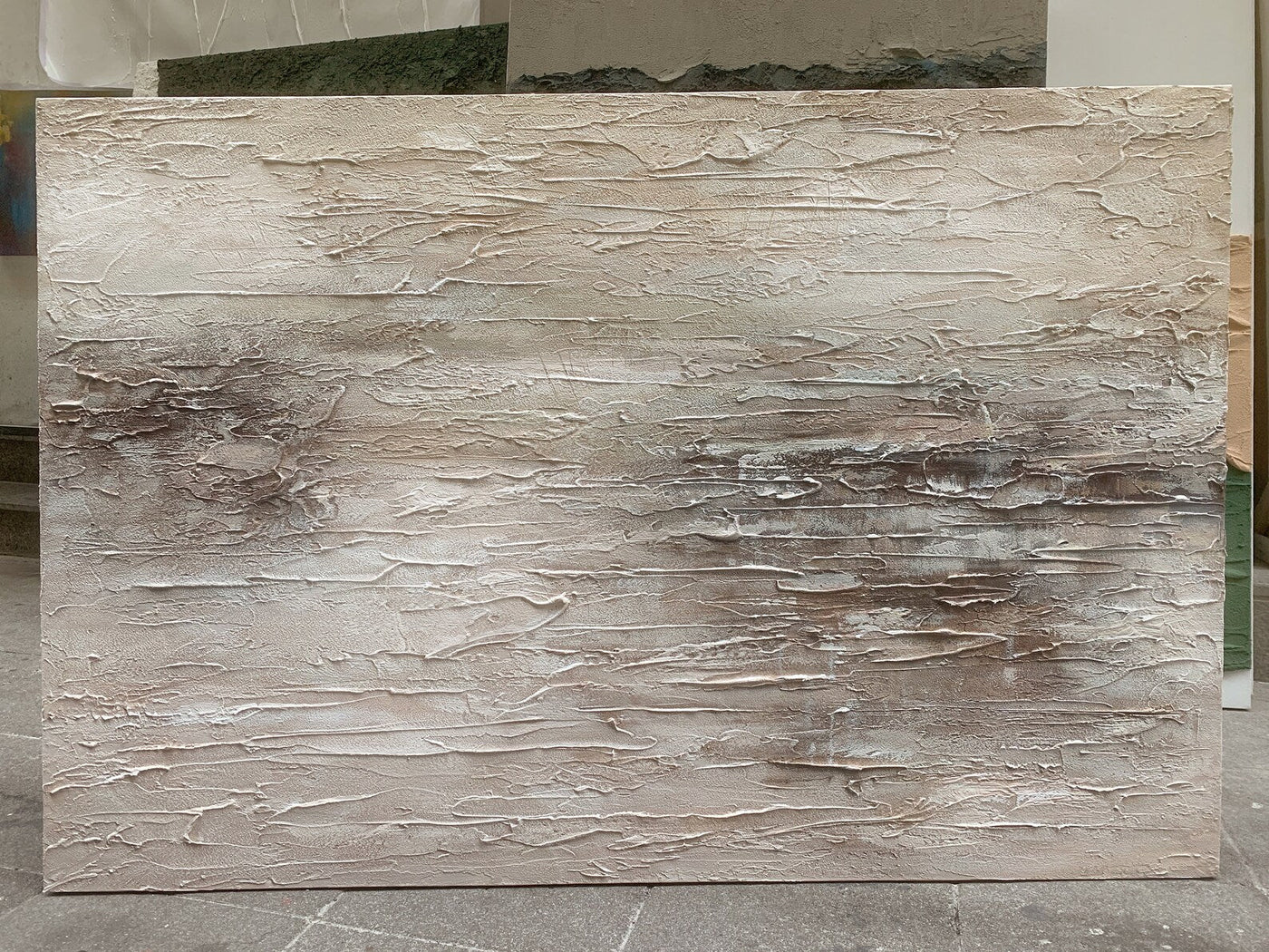 Textured Abstract Elegance | Beige Rhythm