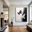 Textured Butterfly Chic | Black White