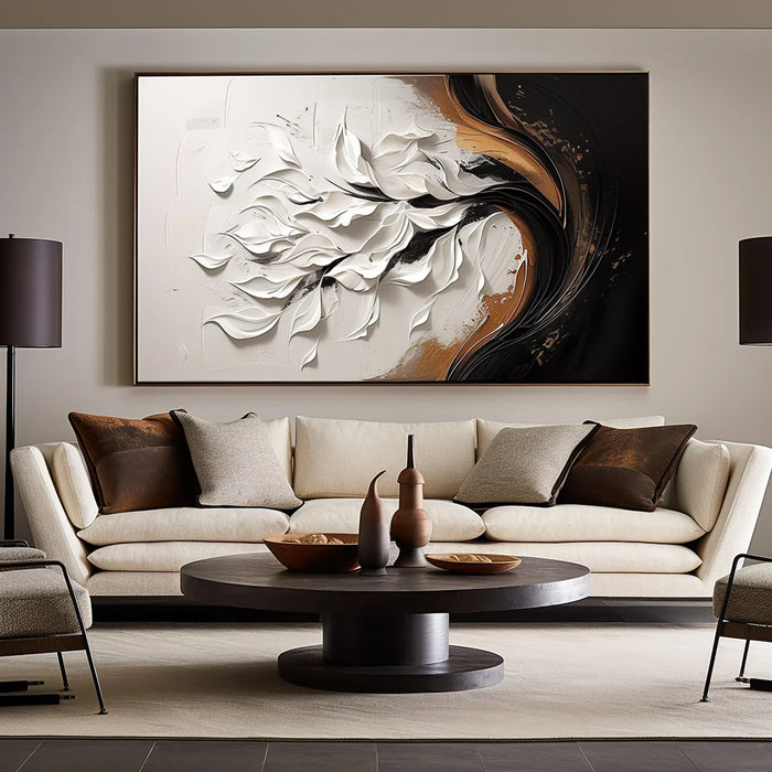 Textured Floral Luxury | White Gold