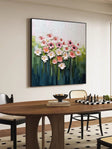 Textured Floral Vibrancy | Pink Green