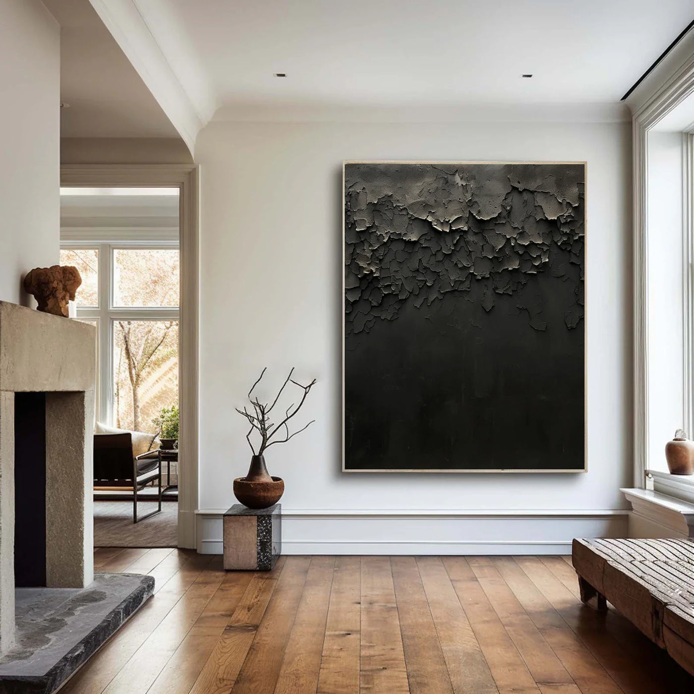 Textured Black Elegance | Monochrome Artistry