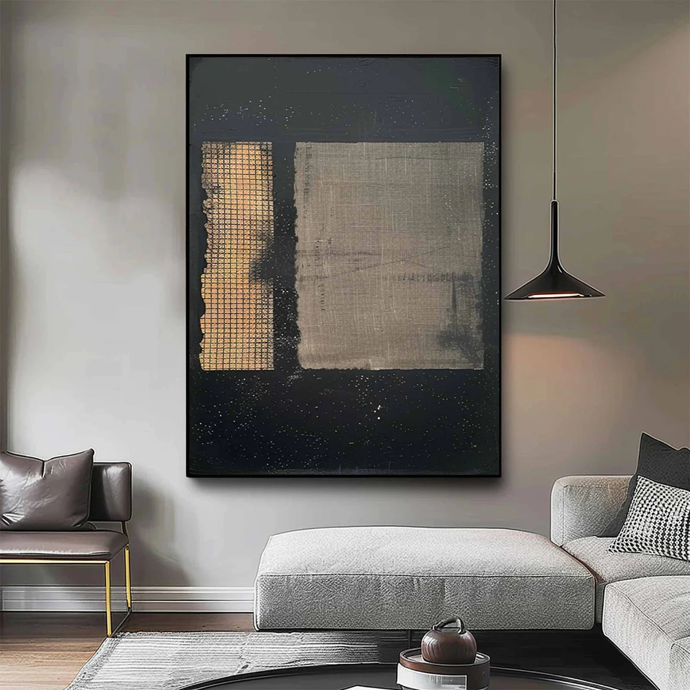 Minimalist Black Grid Art | Edgy Sophistication