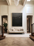 Textured Black Abstract Art | Dramatic Luxury