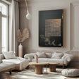 Textured Black Grid Art | Bold Sophistication