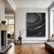 Textured Black Gold Abstract | Dramatic Luxury