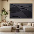 Textured Monochrome Opulence | Black Depth
