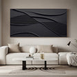 Textured Monochrome Opulence | Black Depth