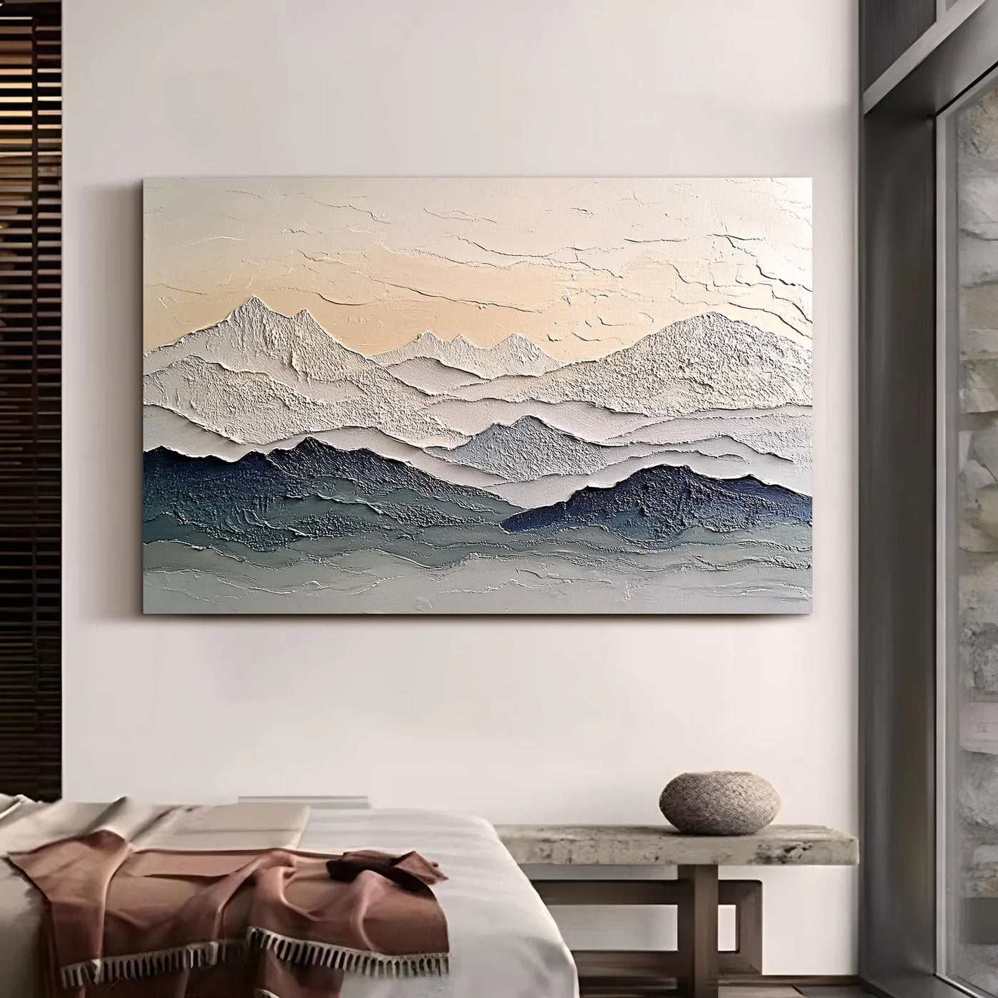 Textured Mountain Vista | Muted Tones