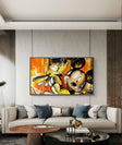 Textured Mickey Duo | Orange Backdrop