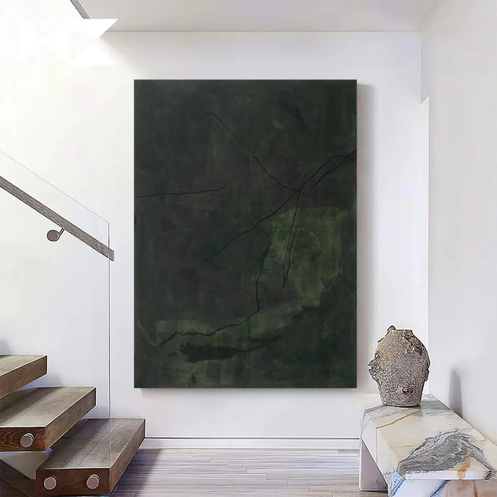 Abstract Green Line Art | Moody Elegance