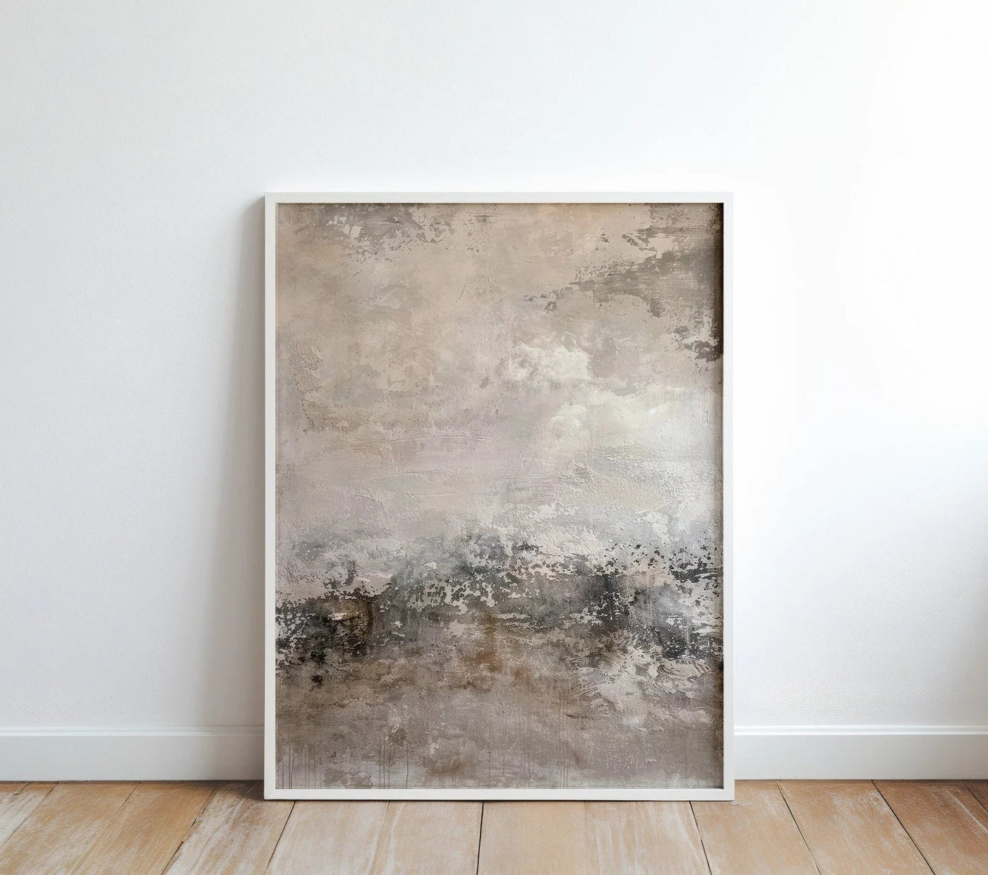 Muted Abstract Landscape | Soft Greys