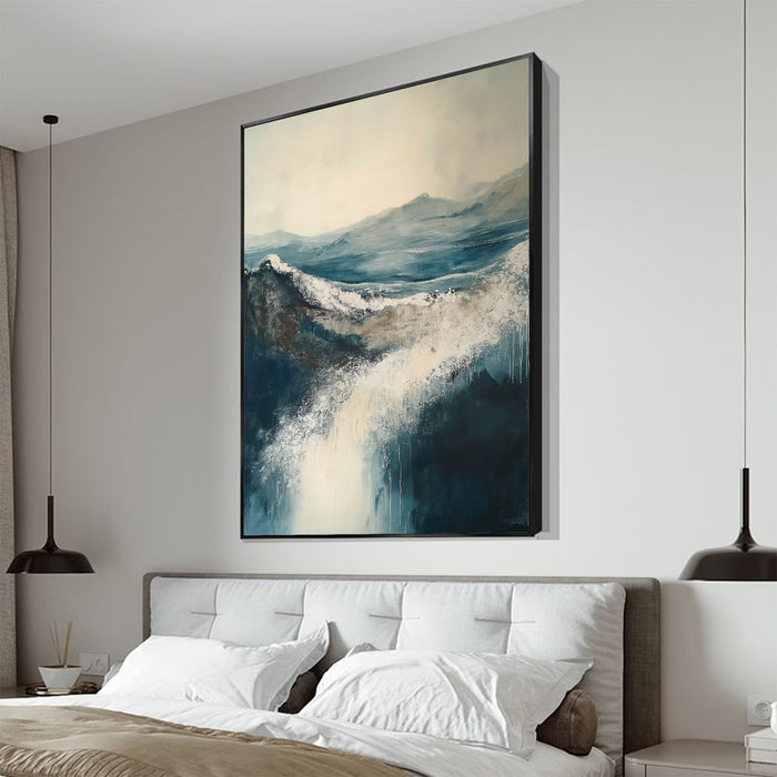 Textured Wave Opulence | Navy Crest
