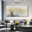 Textured Tree Opulence | Gold White