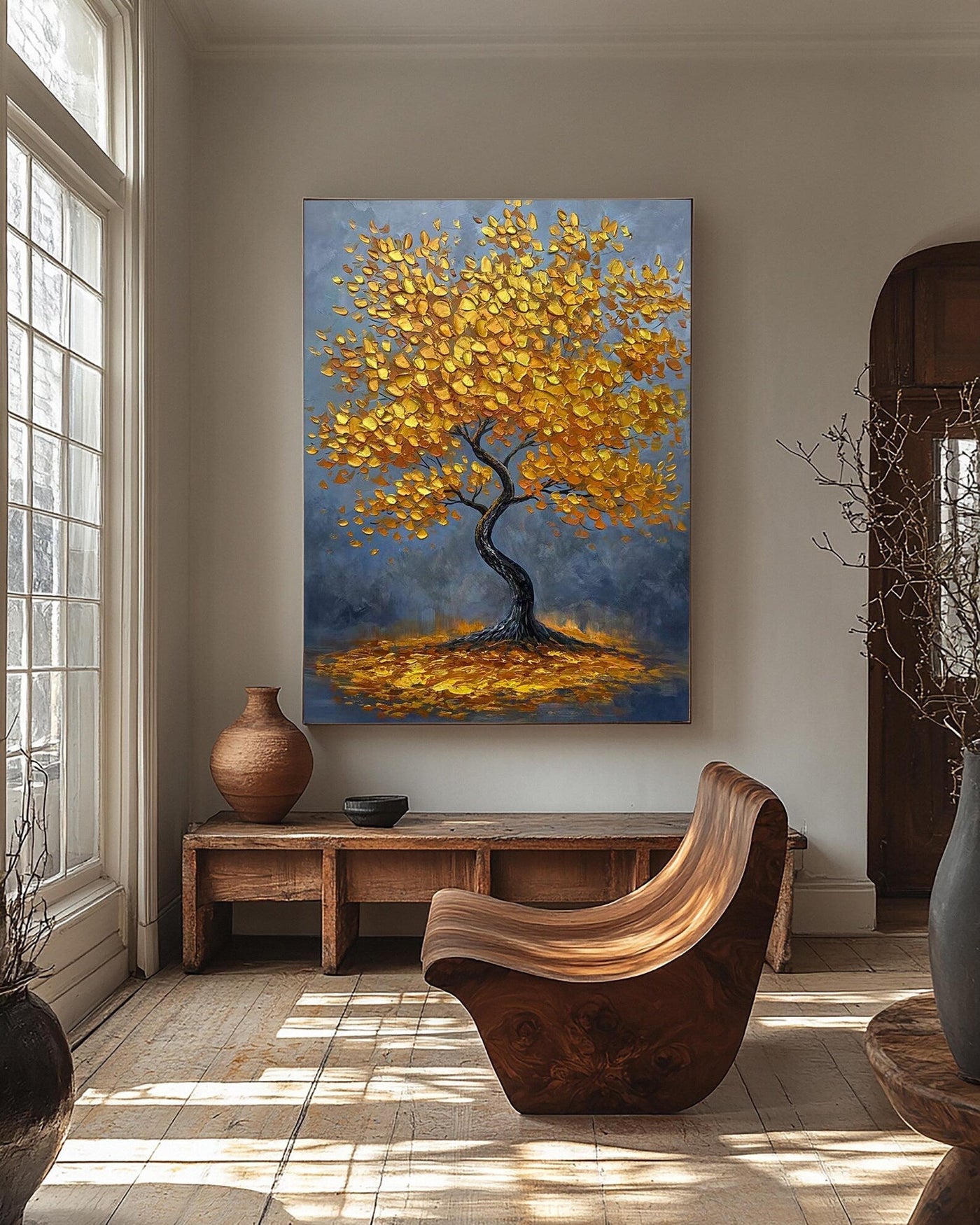 Textured Arbor Opulence | Gold Tree
