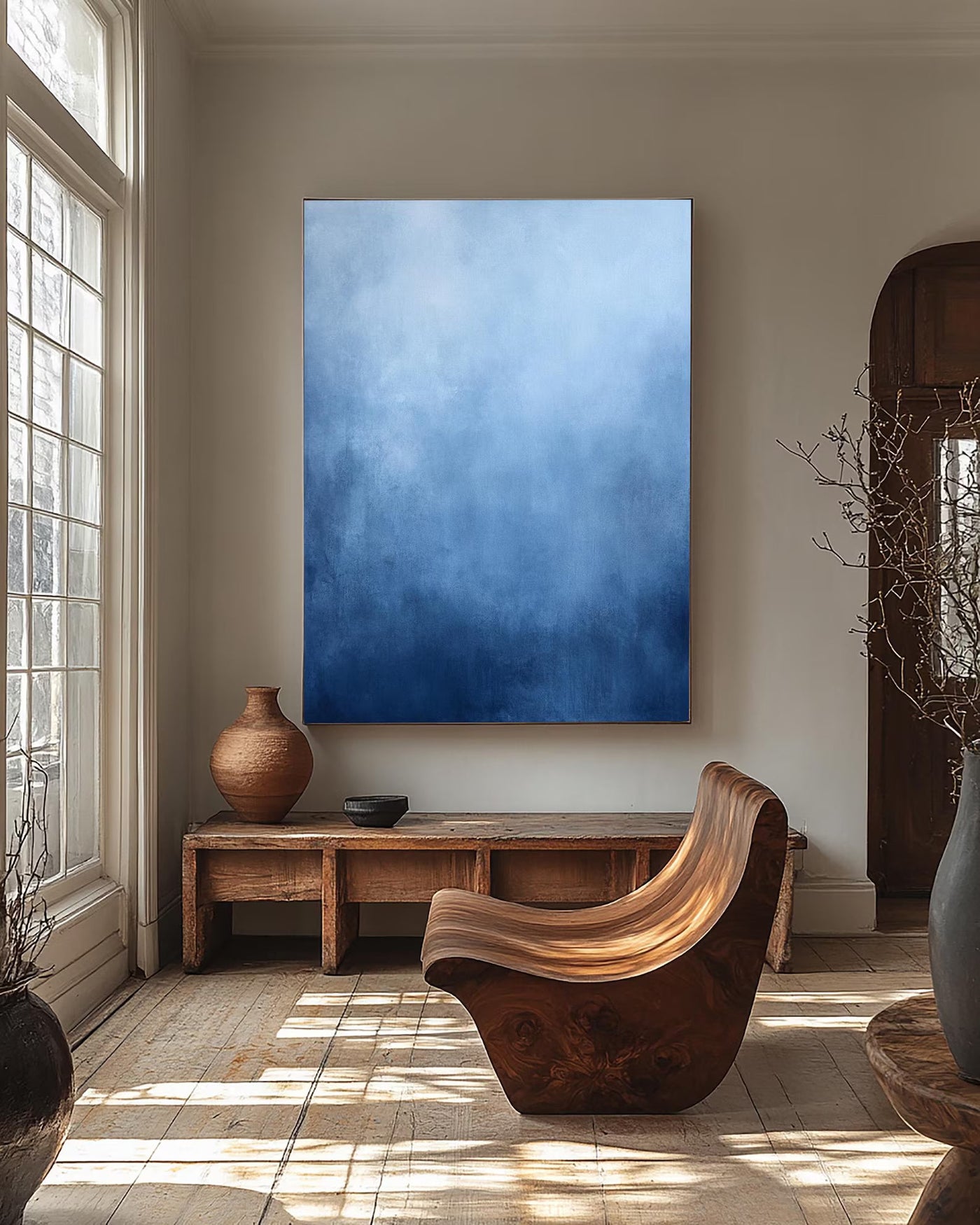 Textured Azure Serenity | Blue Haze