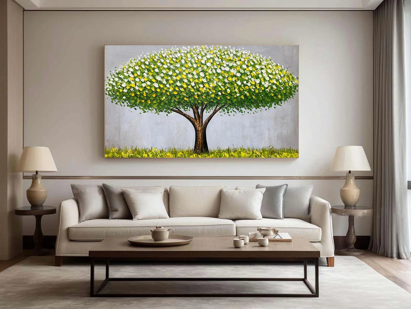 Textured Arbor Opulence | Green Bloom