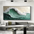 Textured Wave Opulence | Emerald Crest