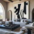 Textured Geometric Boldness | Black Beige