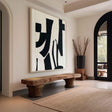 Textured Geometric Boldness | Black Beige