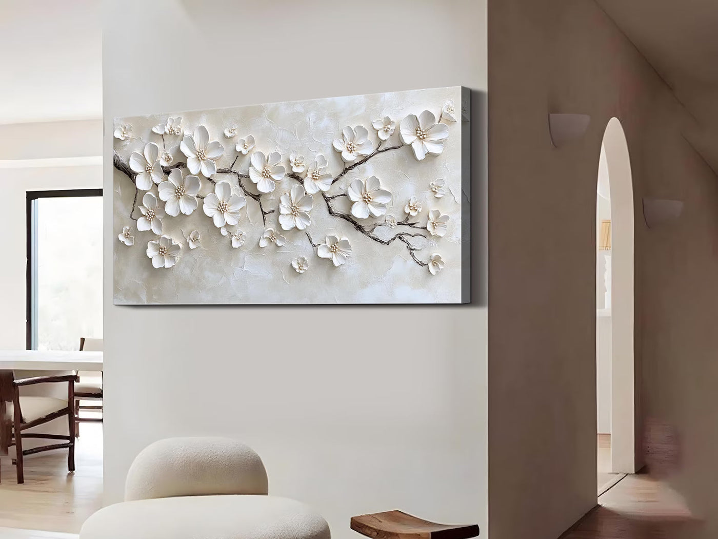 Textured Magnolia Opulence | Ivory Bough