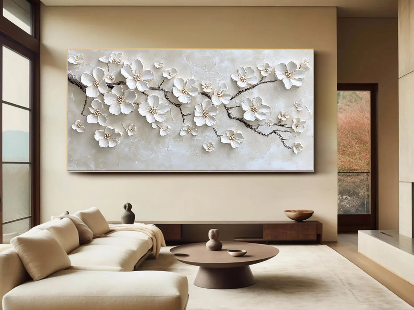 Textured Magnolia Opulence | Ivory Bough