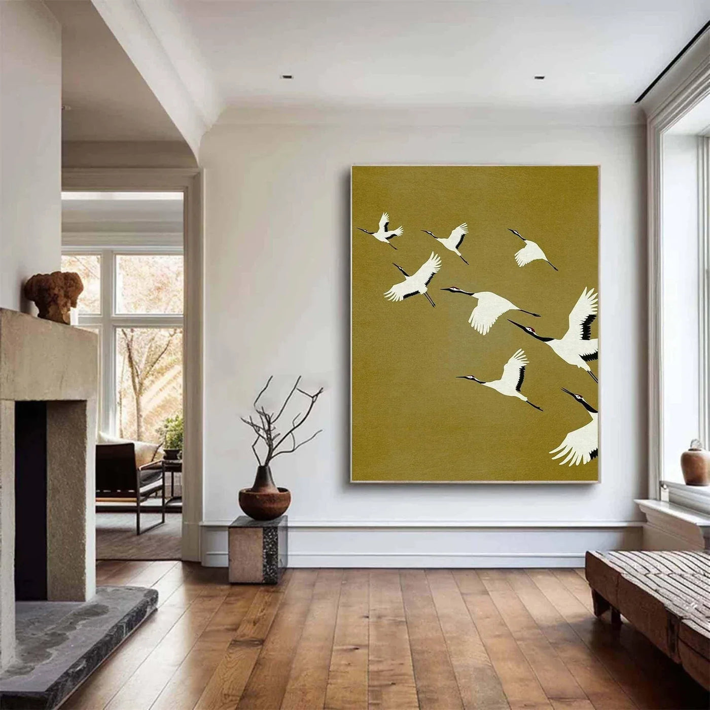 Crane Flight Art | Elegant Oriental Vibe