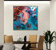 Textured Abstract Profile | Turquoise Hues