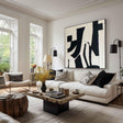 Textured Geometric Boldness | Black Beige