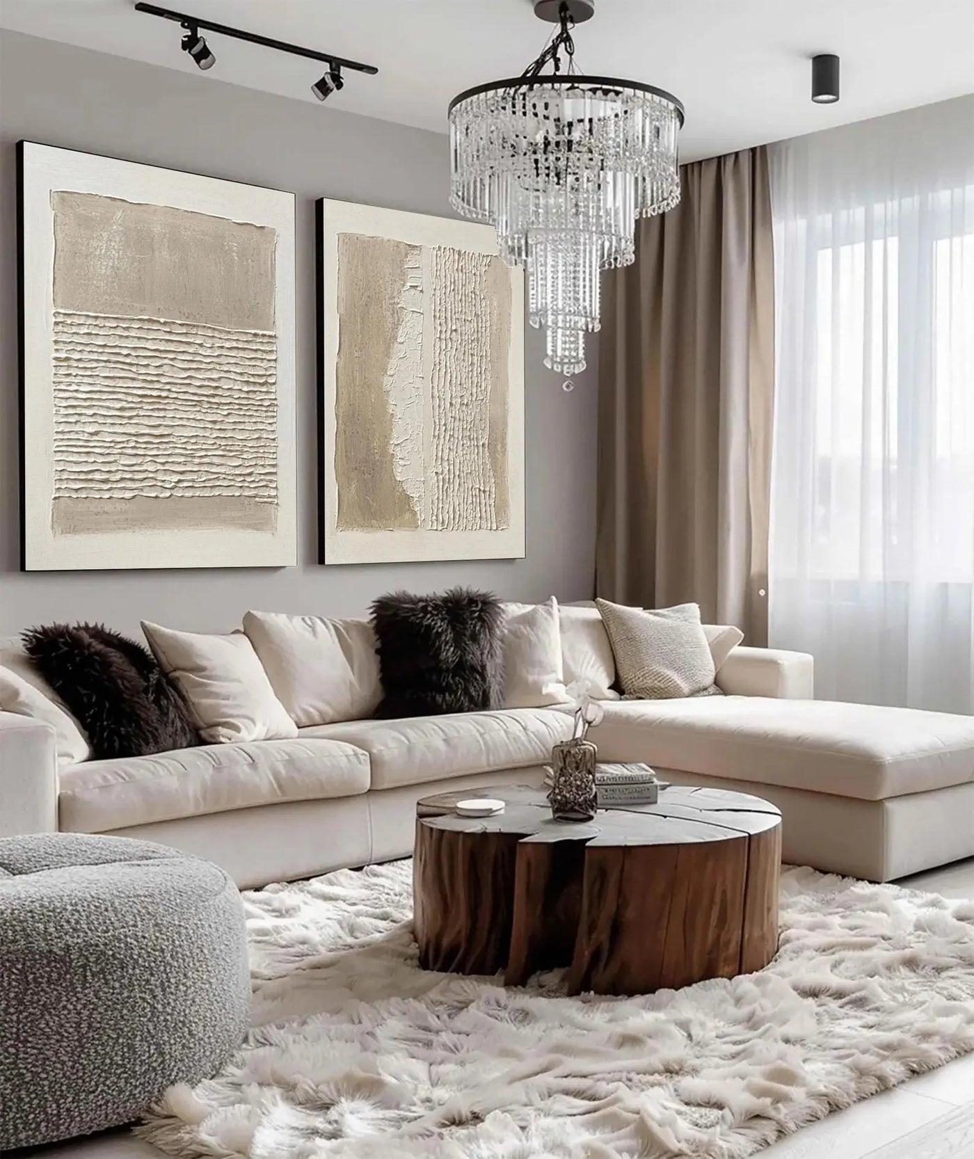 Minimalist Textured Panels | Beige Tones