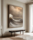 Textured Wave Majesty | Brown Surge