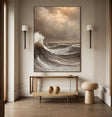 Textured Wave Majesty | Brown Surge
