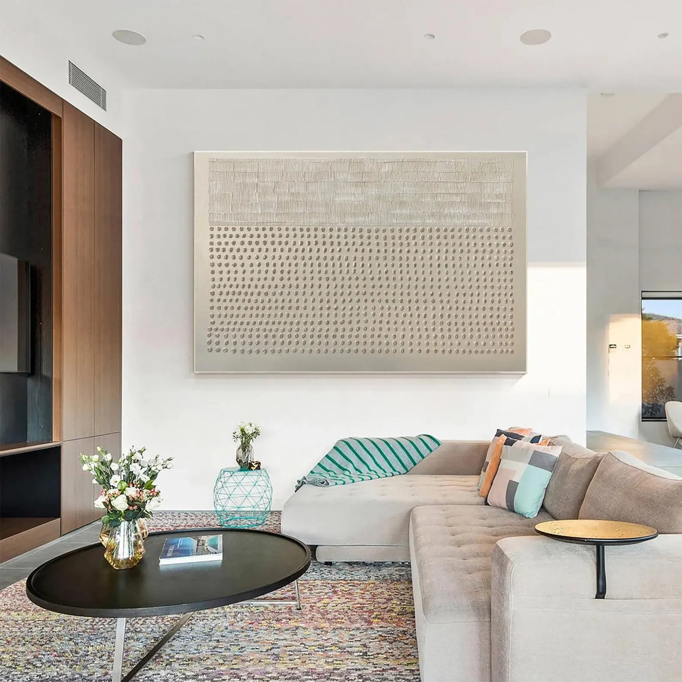 Textured Grid Refinement | Beige Pattern