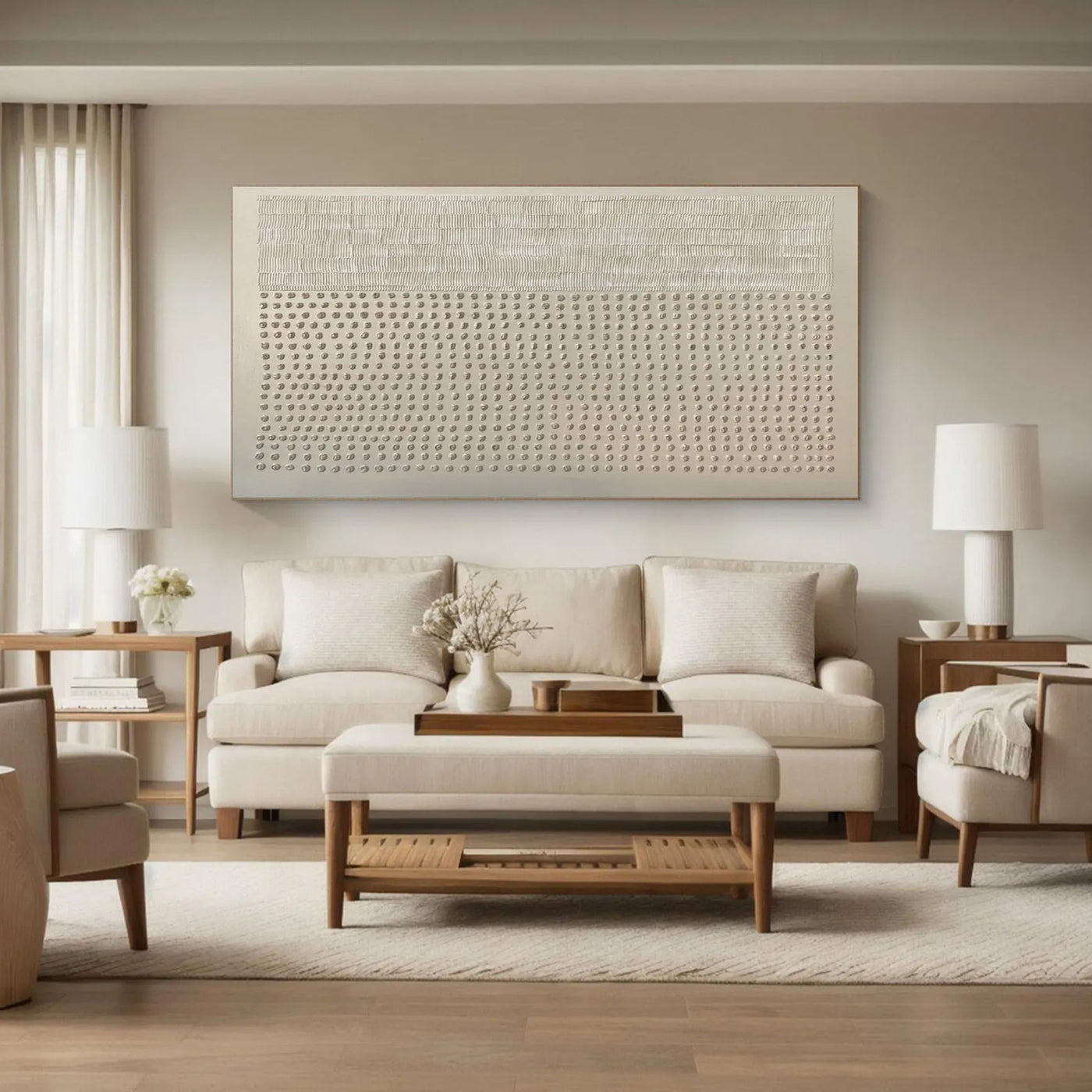 Textured Grid Refinement | Beige Pattern