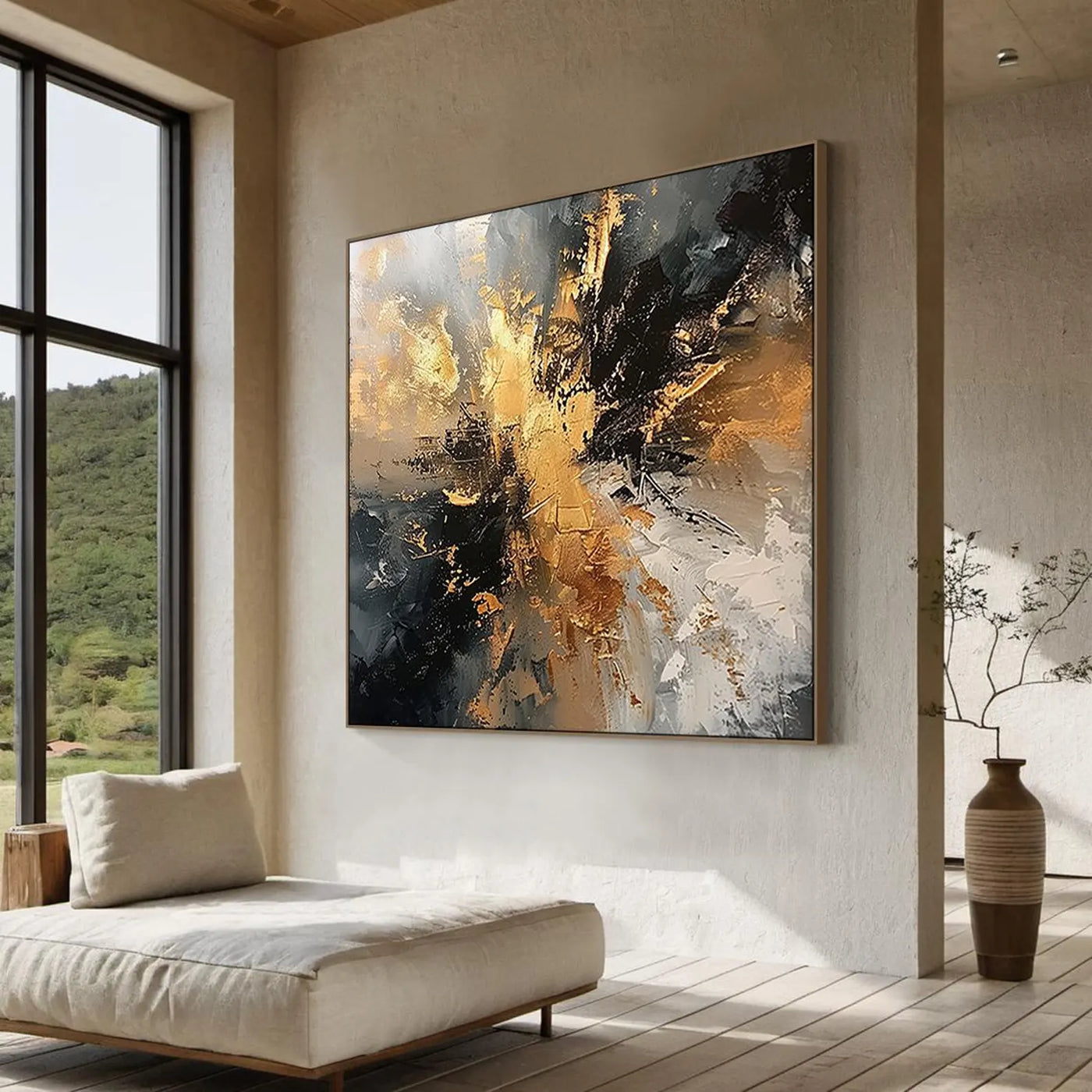 Textured Abstract Luxury | Gold Black