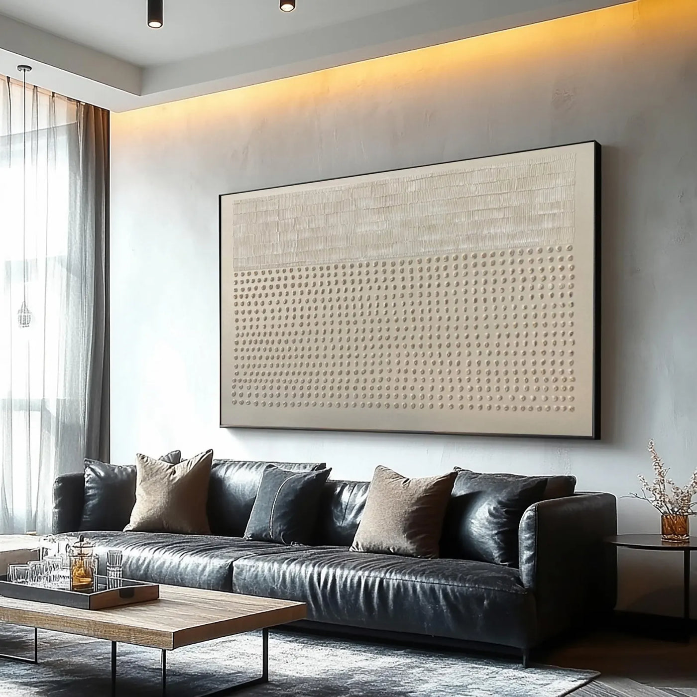 Textured Grid Refinement | Beige Pattern