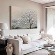 Textured Tree Elegance | Silver Blossom