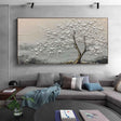 Textured Tree Elegance | Silver Blossom