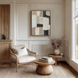 Textured Geometric Sophistication | Beige Black