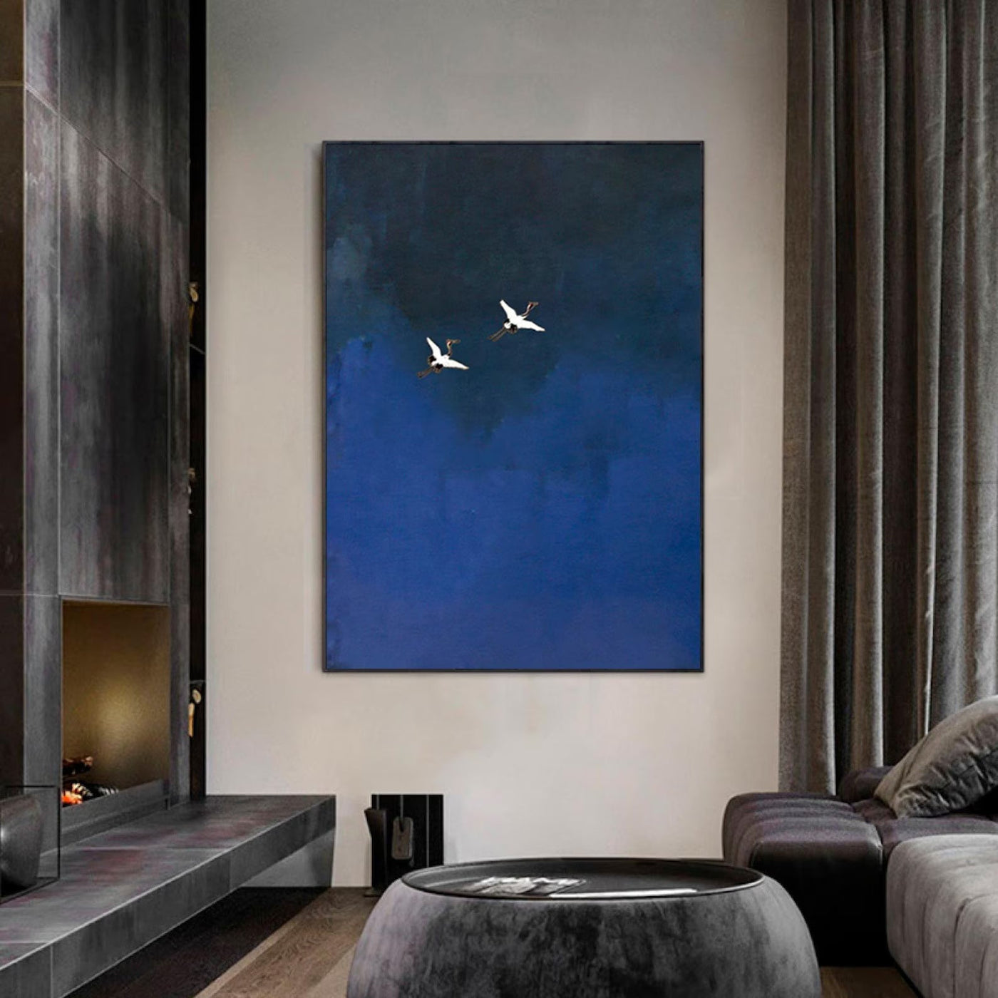Textured Avian Tranquility | Blue Sky