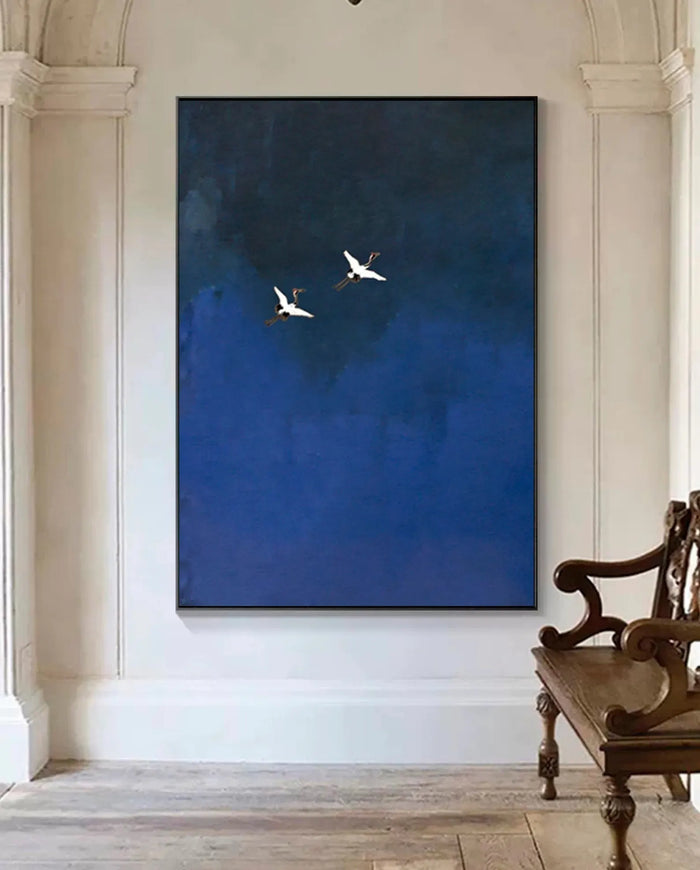 Textured Avian Tranquility | Blue Sky