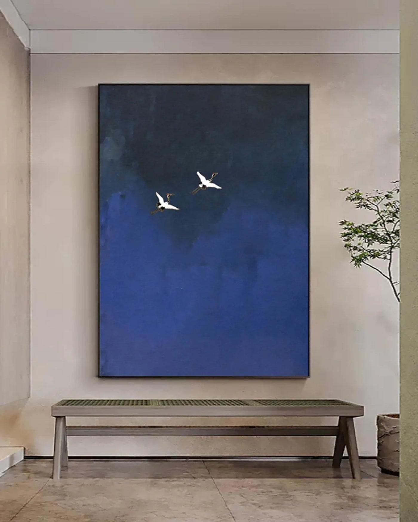 Textured Avian Tranquility | Blue Sky