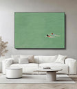 Figurative Swimming Scene Art | Serene Leisure Vibe