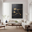 Textured Cracked Opulence | Black Gold