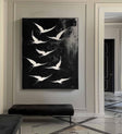 Textured Avian Drama | Black White