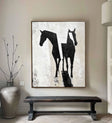 Geometric Horse Art | Monochrome Sophistication