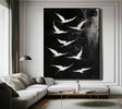 Textured Avian Drama | Black White