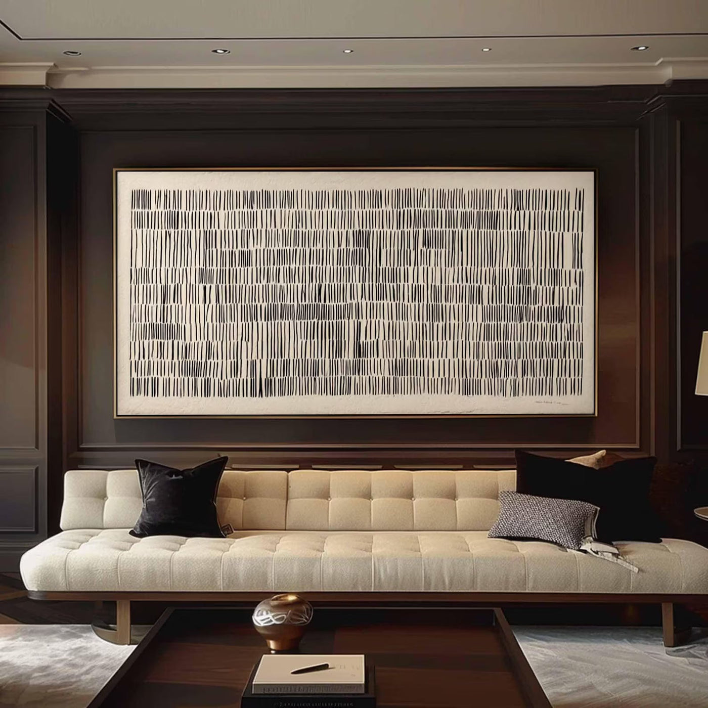 Textured Linear Grid | Monochrome Tones