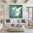 Textured Avian Elegance | Viridian Wings